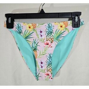 Snapper Rock Kids Girls Swimwear Bikini Bottoms Pineapple Floral Print UPF 50+